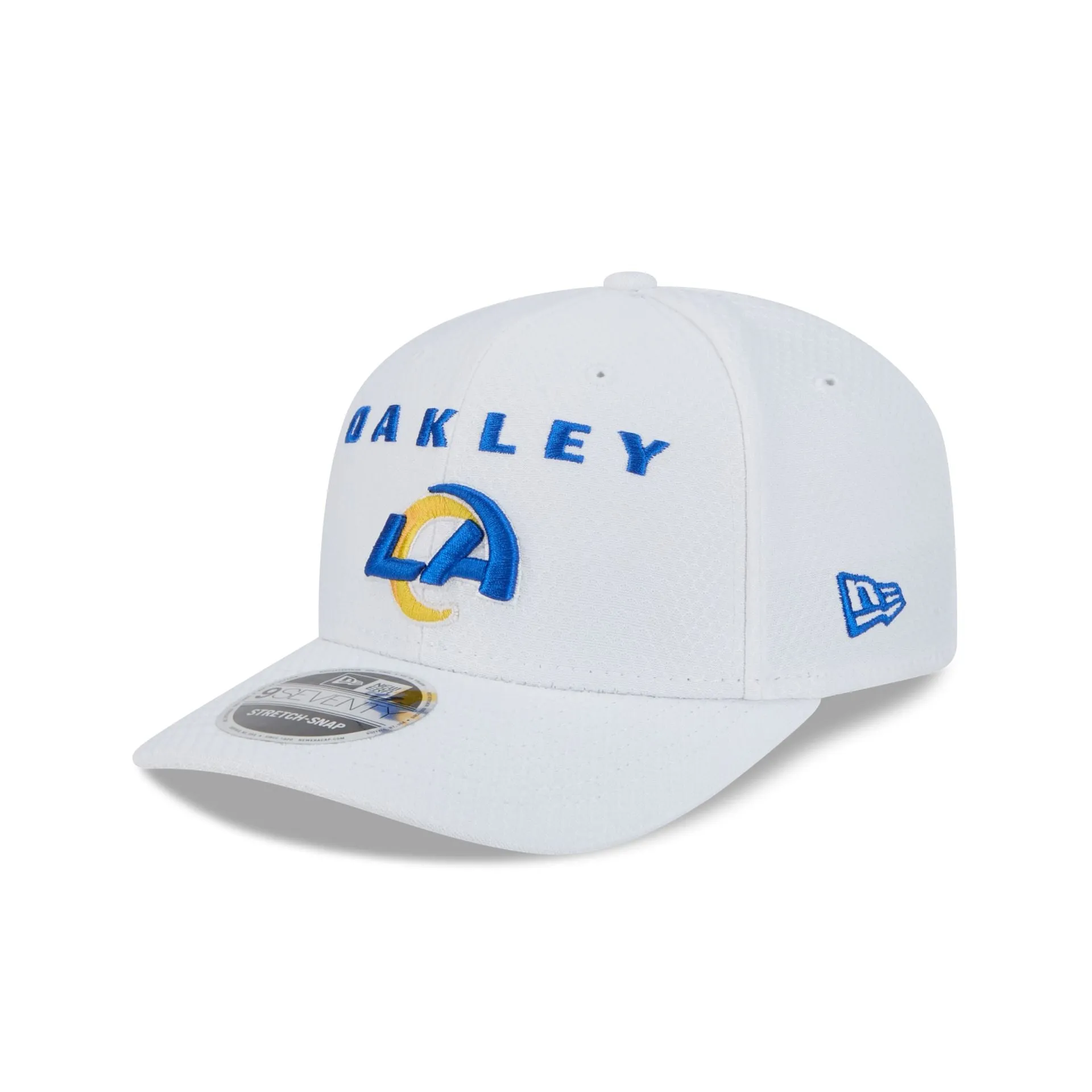 Oakley x Los Angeles Rams White 9SEVENTY Stretch-Snap Hat sold by New Era