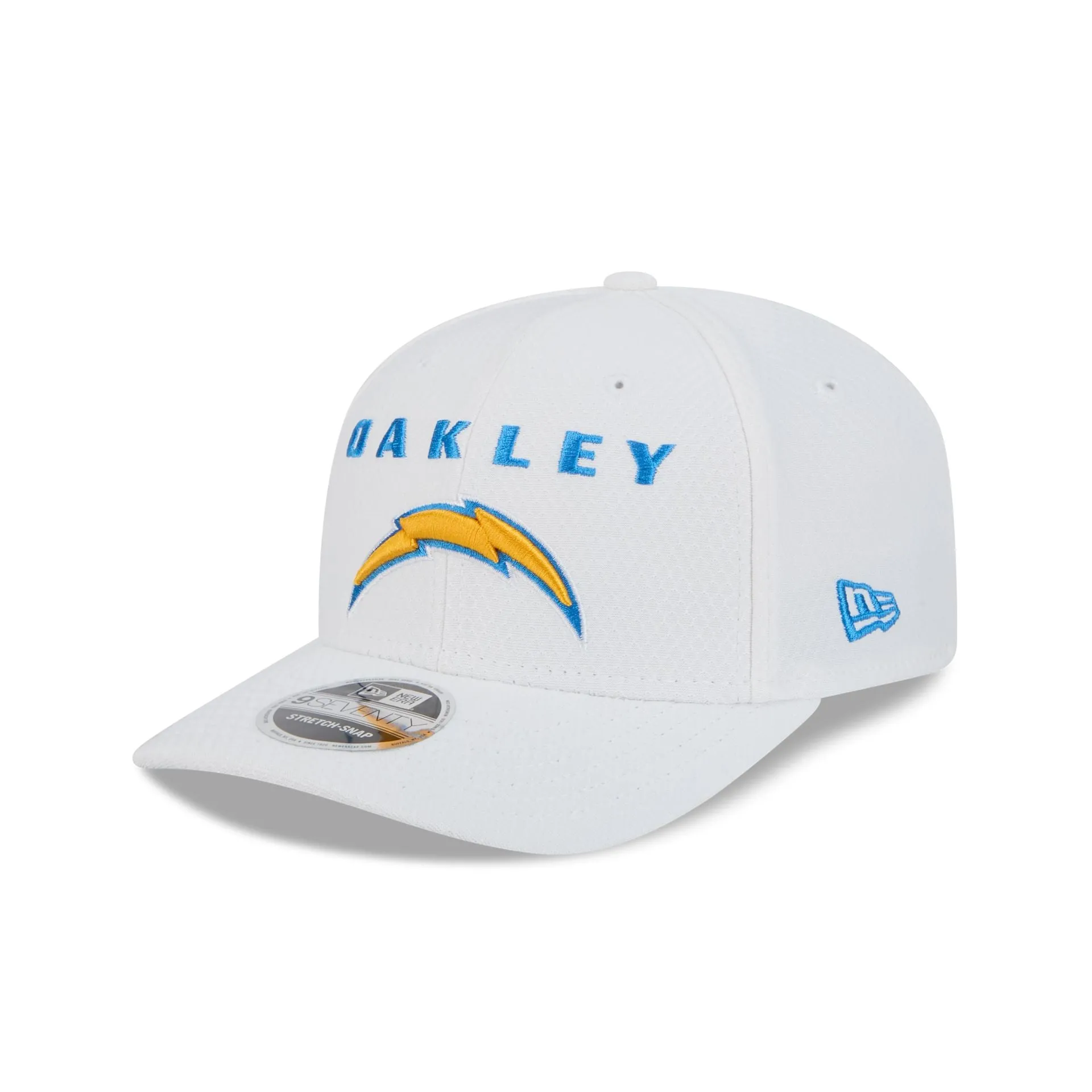 Oakley x Los Angeles Chargers White 9SEVENTY Stretch-Snap Hat sold by New Era