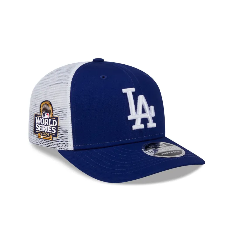 Los Angeles Dodgers 2024 World Series Side Patch 9SEVENTY Stretch-Snap Trucker Hat sold by New Era