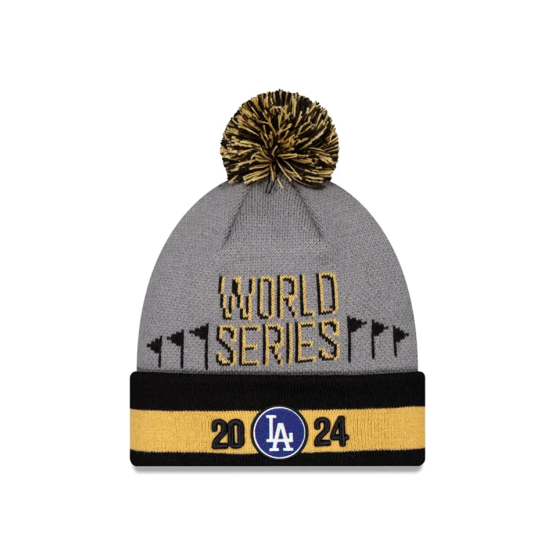 Los Angeles Dodgers 2024 NLCS Champions Locker Room Pom Knit Hat sold by New Era