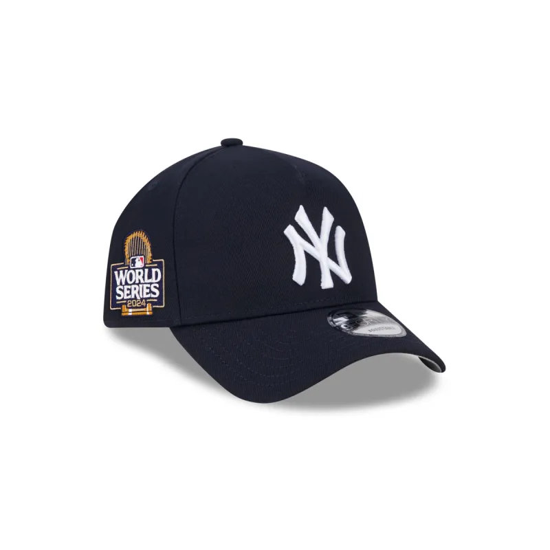 New York Yankees 2024 World Series Side Patch 9FORTY A-Frame Snapback Hat sold by New Era