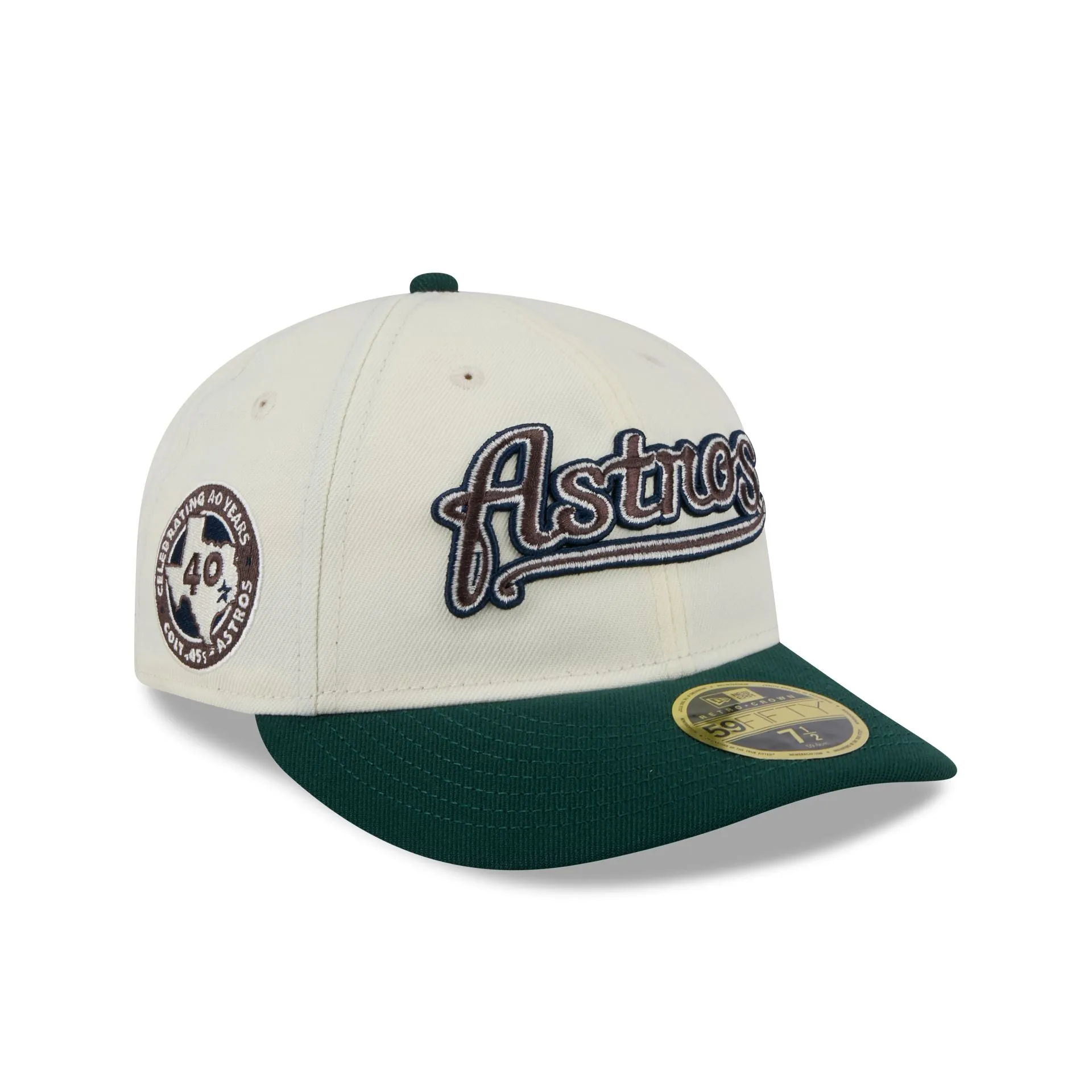 Houston Astros Forest Visor Retro Crown 59FIFTY Fitted Hat sold by New Era