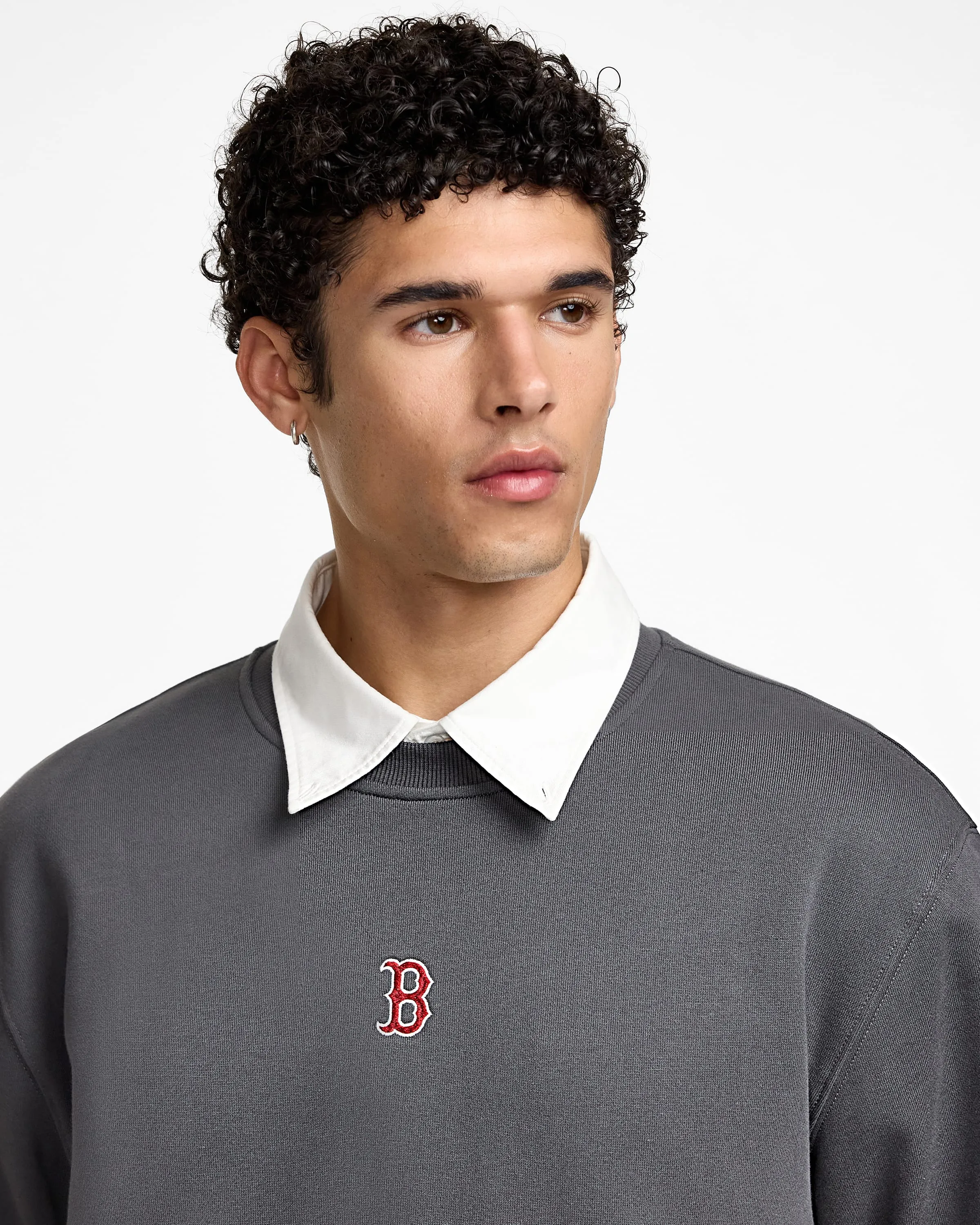 Boston Red Sox Point Logo Dark Shadow Crewneck sold by New Era