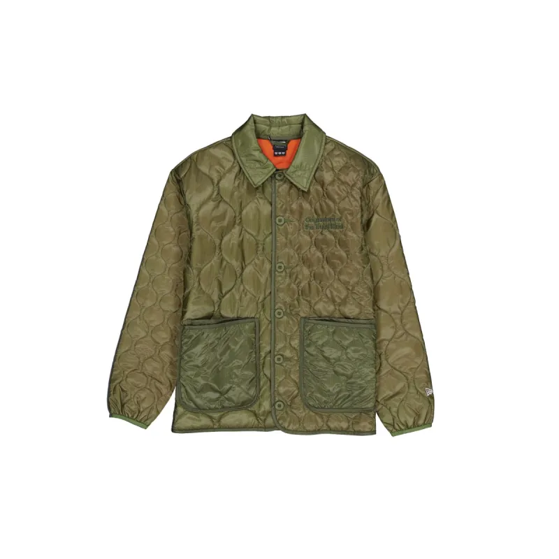 New Era Cap Quilted Zip Up Dark Khaki Jacket sold by New Era