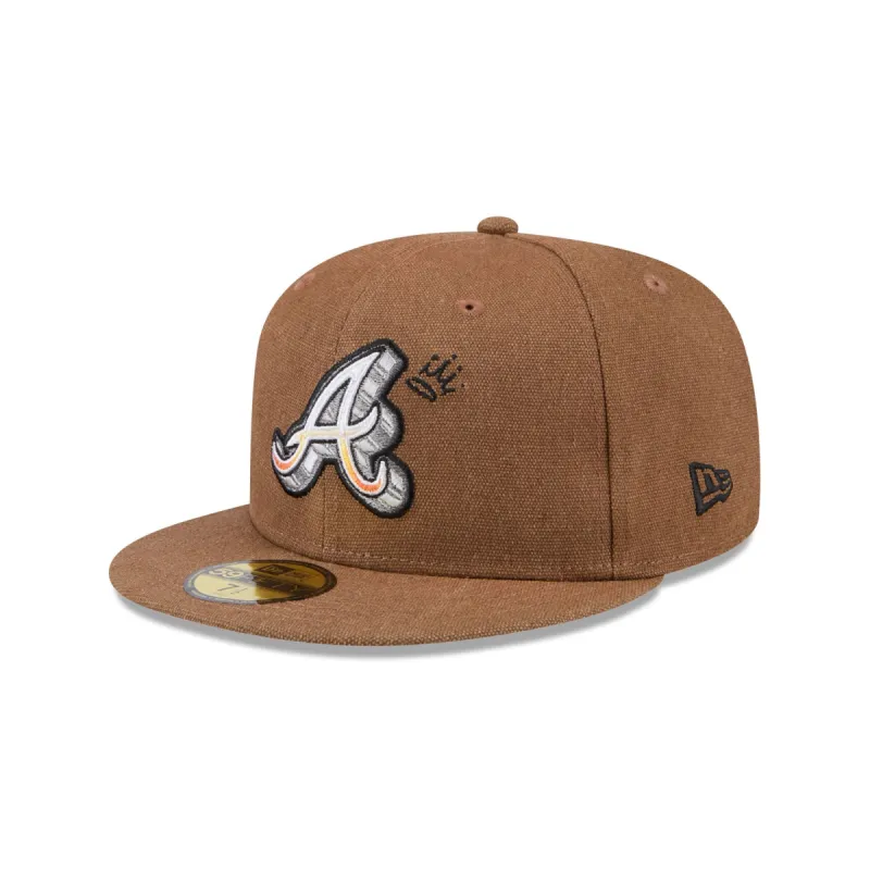 Atlanta Braves Logo Scribble 59FIFTY Fitted Hat sold by New Era