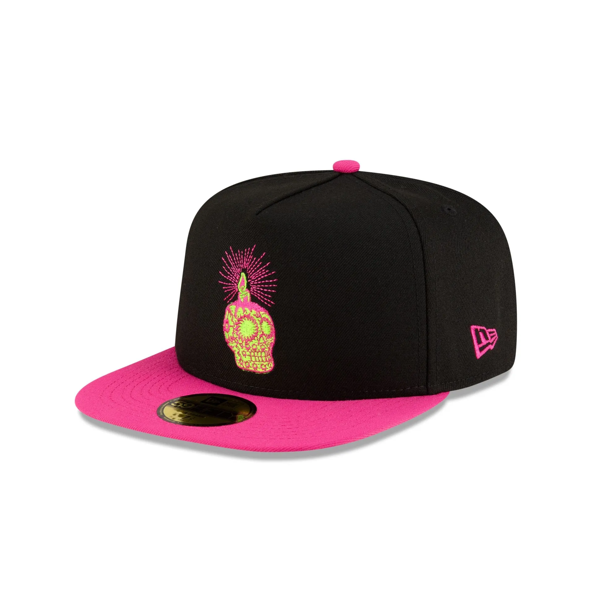 New Era Cap Day of the Dead Candlehead 59FIFTY A-Frame Fitted Hat sold by New Era