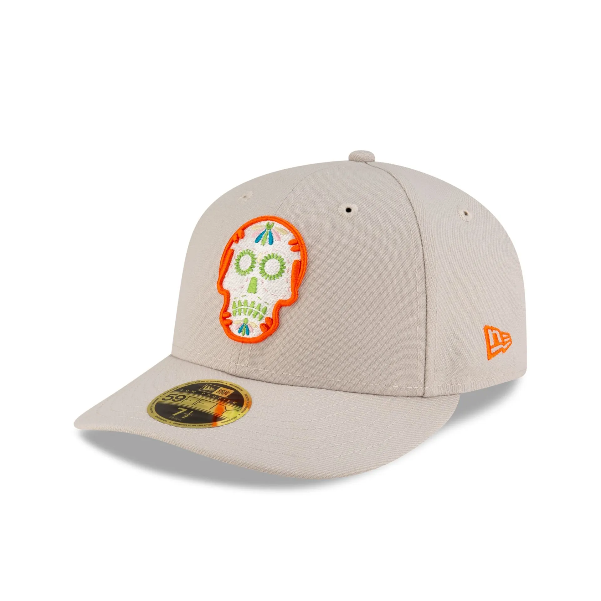 New Era Cap Day of the Dead Sugar Skull Low Profile 59FIFTY Fitted Hat sold by New Era