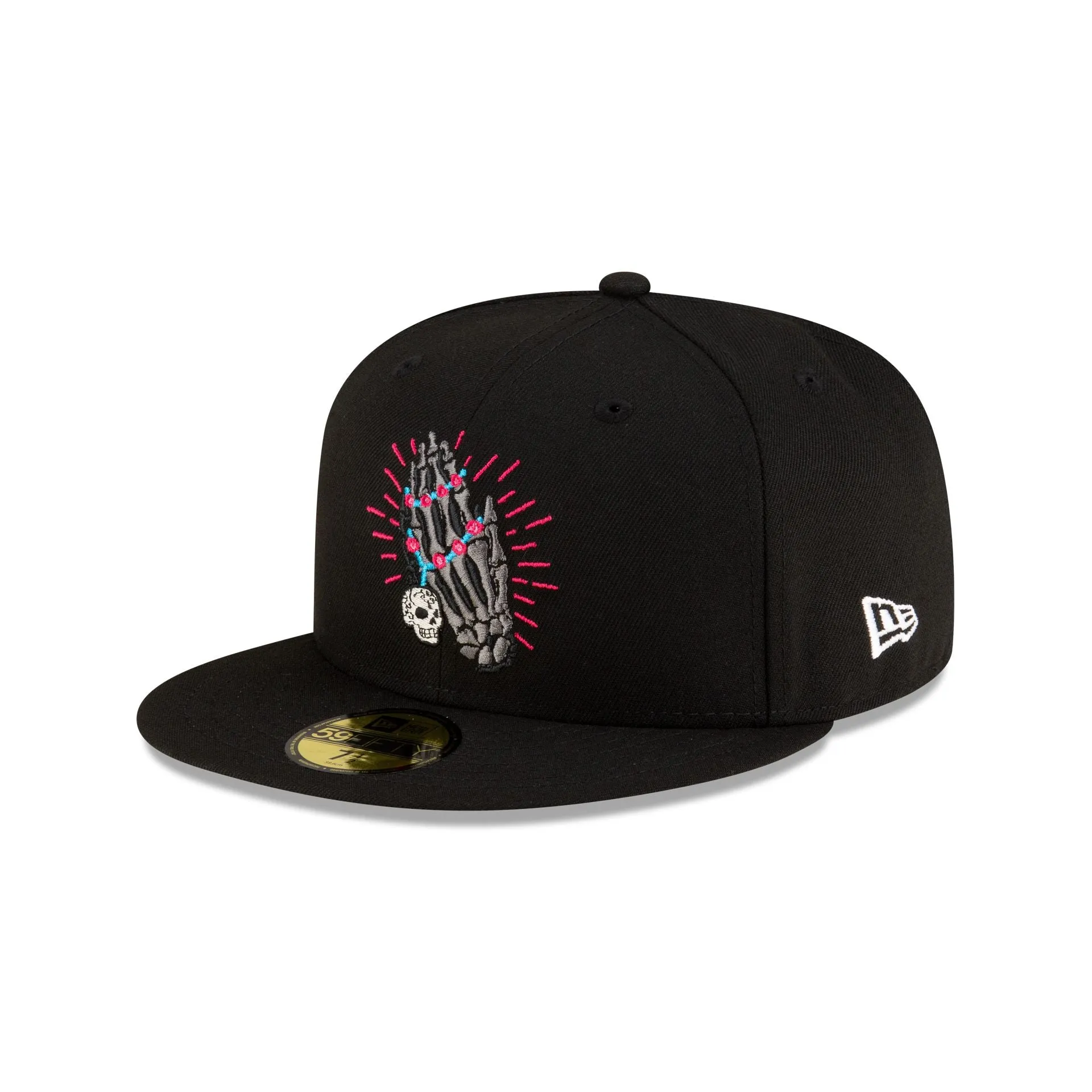 New Era Cap Day of the Dead Praying Hands 59FIFTY Fitted Hat sold by New Era