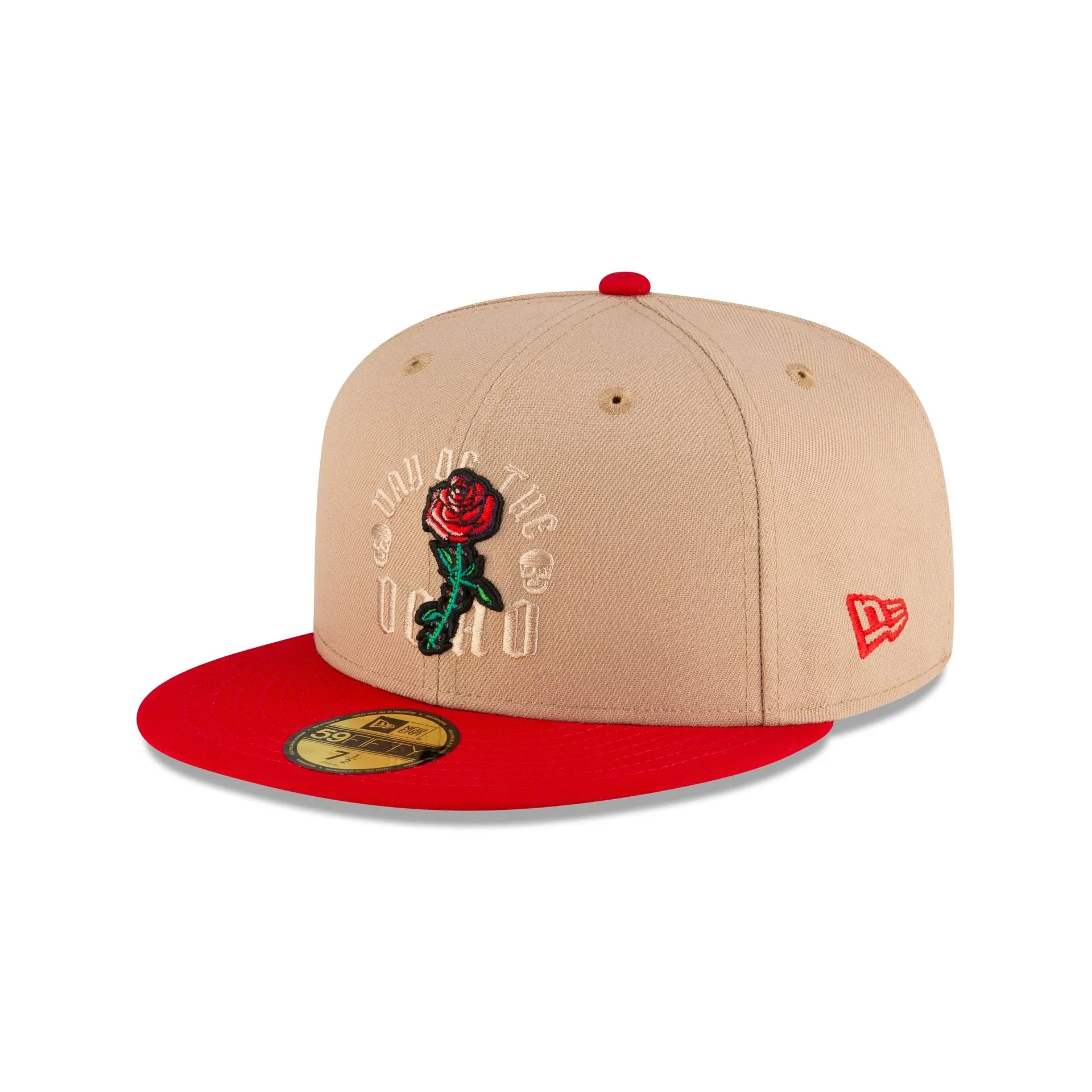 New Era Cap Day of the Dead Red Rose 59FIFTY Fitted Hat sold by New Era
