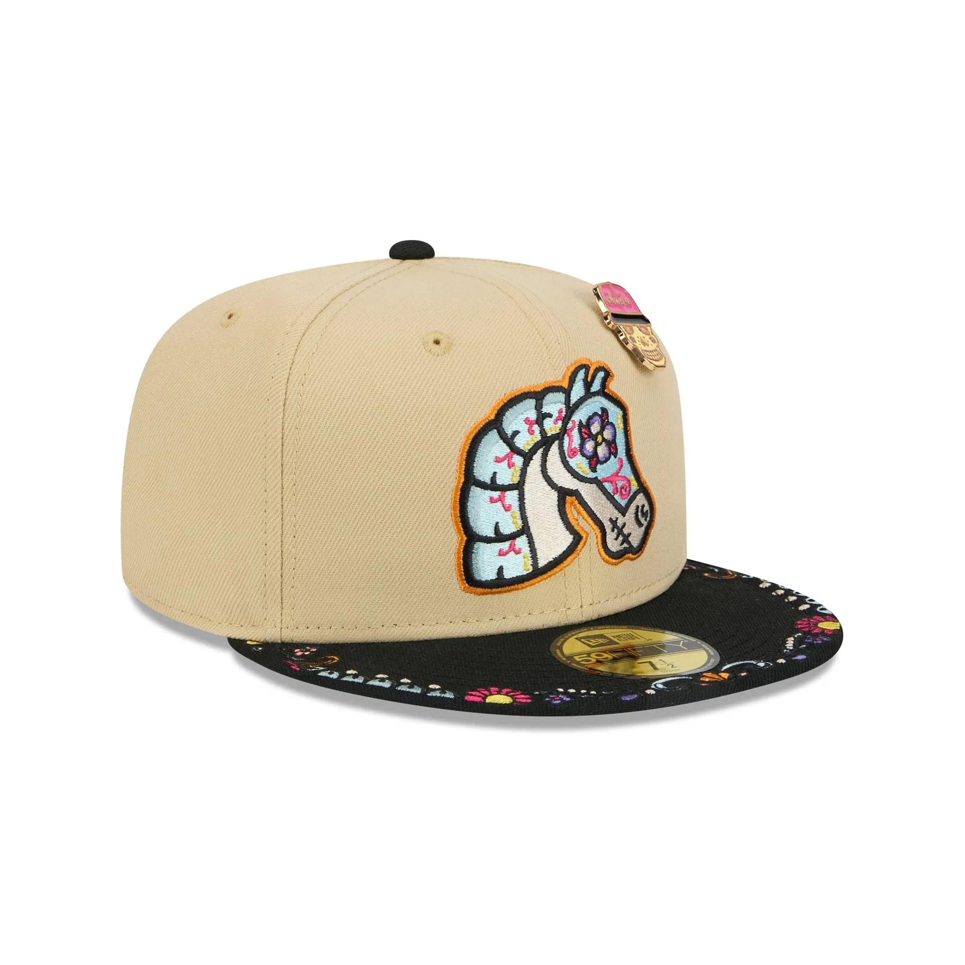Charlotte Knights Skull Pin 59FIFTY Fitted Hat sold by New Era product image thumbnail 3