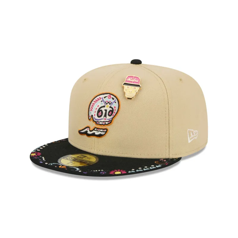 West Michigan Whitecaps Skull Pin 59FIFTY Fitted Hat sold by New Era