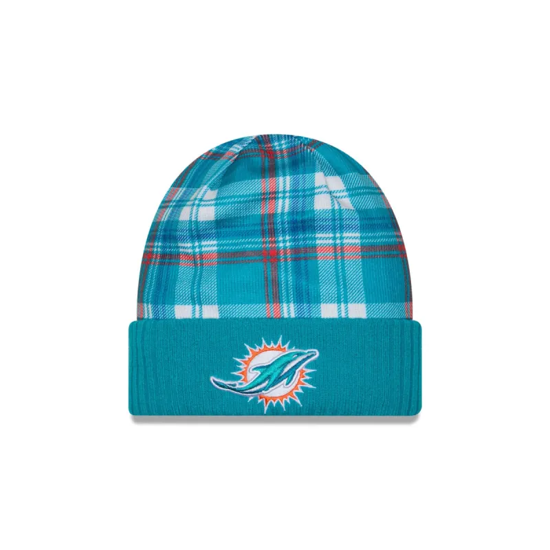 Miami Dolphins 2024 Cold Weather Statement Knit Beanie sold by New Era