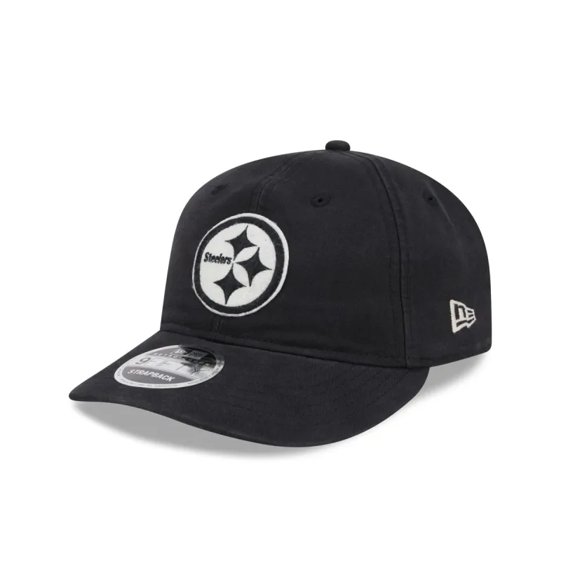 Pittsburgh Steelers Canvas Felt Retro Crown 9FIFTY Adjustable Hat sold by New Era