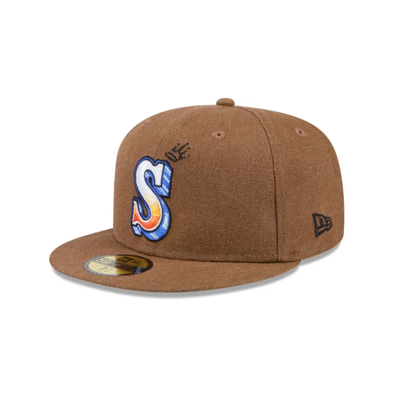 Seattle Mariners Logo Scribble 59FIFTY Fitted Hat sold by New Era