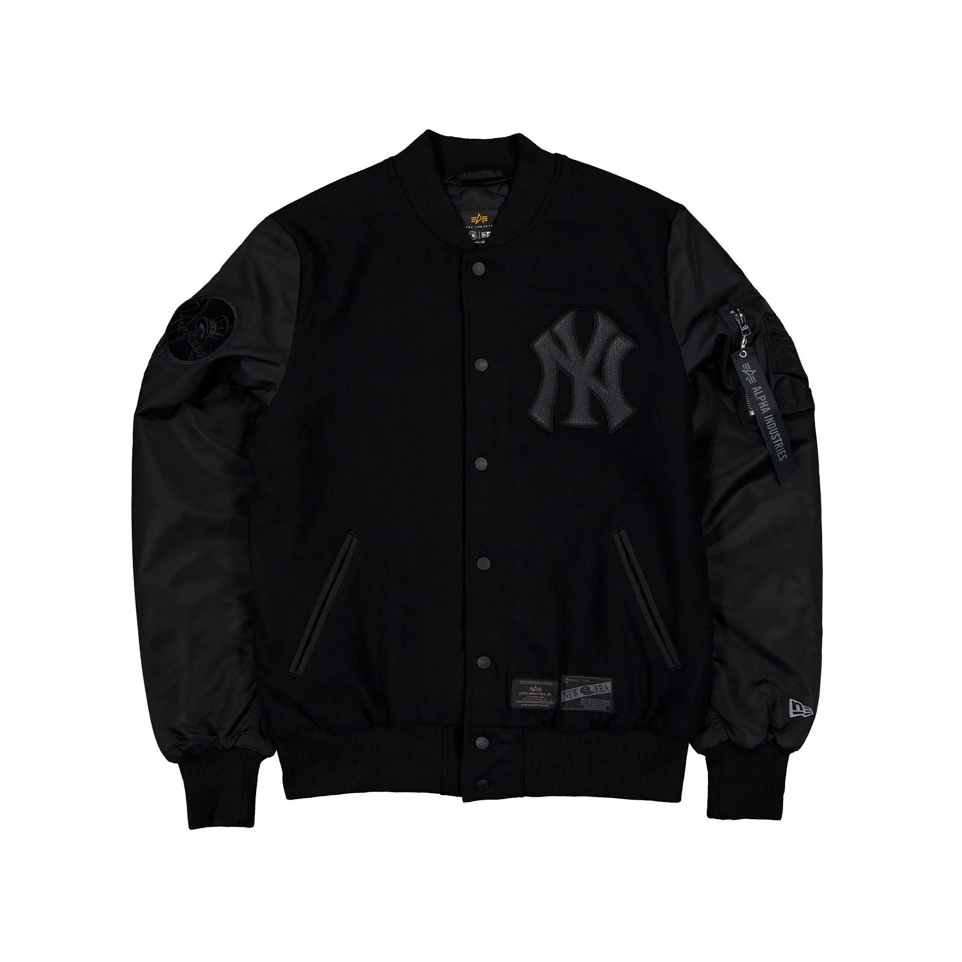 Alpha Industries x New York Yankees MA-1 Wool Varsity Jacket Black sold by New Era