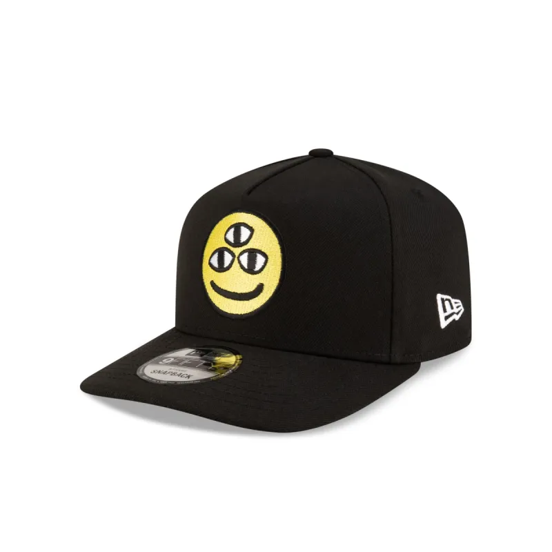 DISHIN® Black 9FIFTY A-Frame Snapback Hat made by New Era