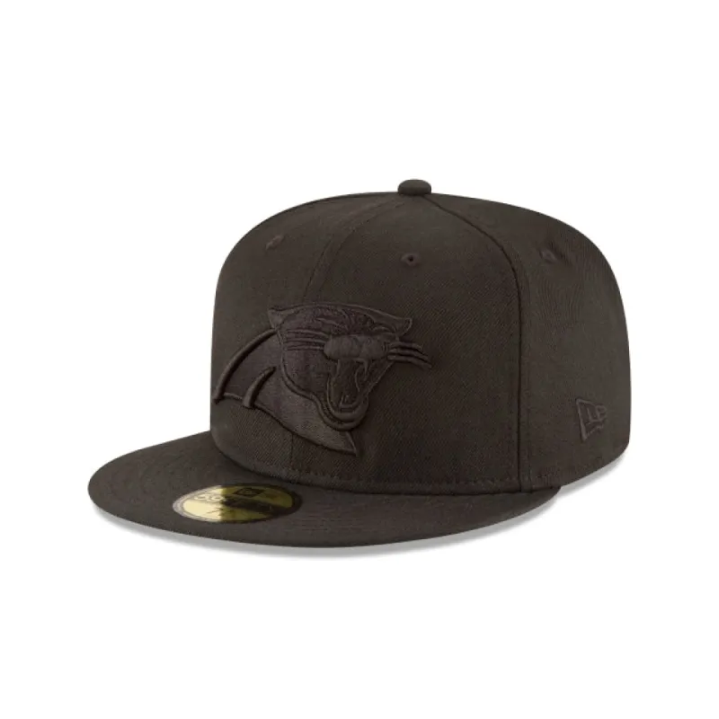 Carolina Panthers Black On Black 59FIFTY Fitted Hat sold by New Era