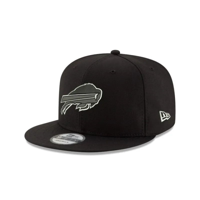 Buffalo Bills Black and White 9FIFTY Snapback Hat sold by New Era