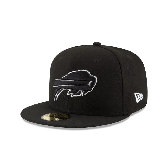 Buffalo Bills Black & White 59FIFTY Fitted Hat sold by New Era