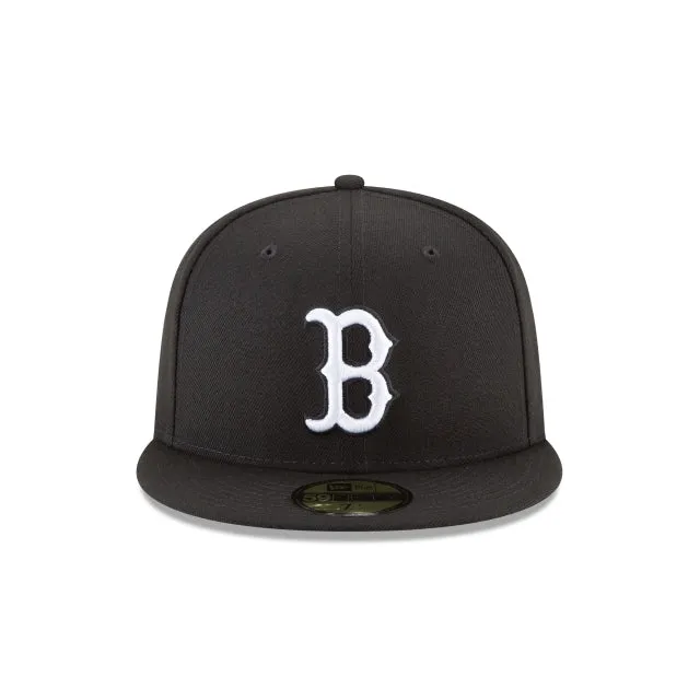 Boston Red Sox Black and White Basic 59FIFTY Fitted Hat sold by New Era product image thumbnail 2