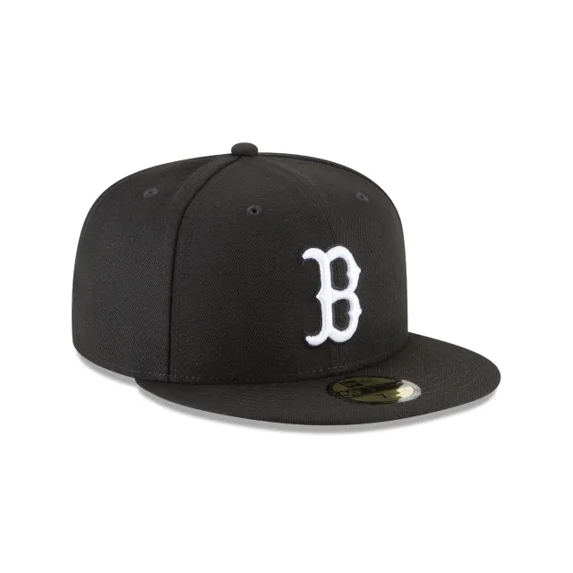 Boston Red Sox Black and White Basic 59FIFTY Fitted Hat sold by New Era product image thumbnail 3
