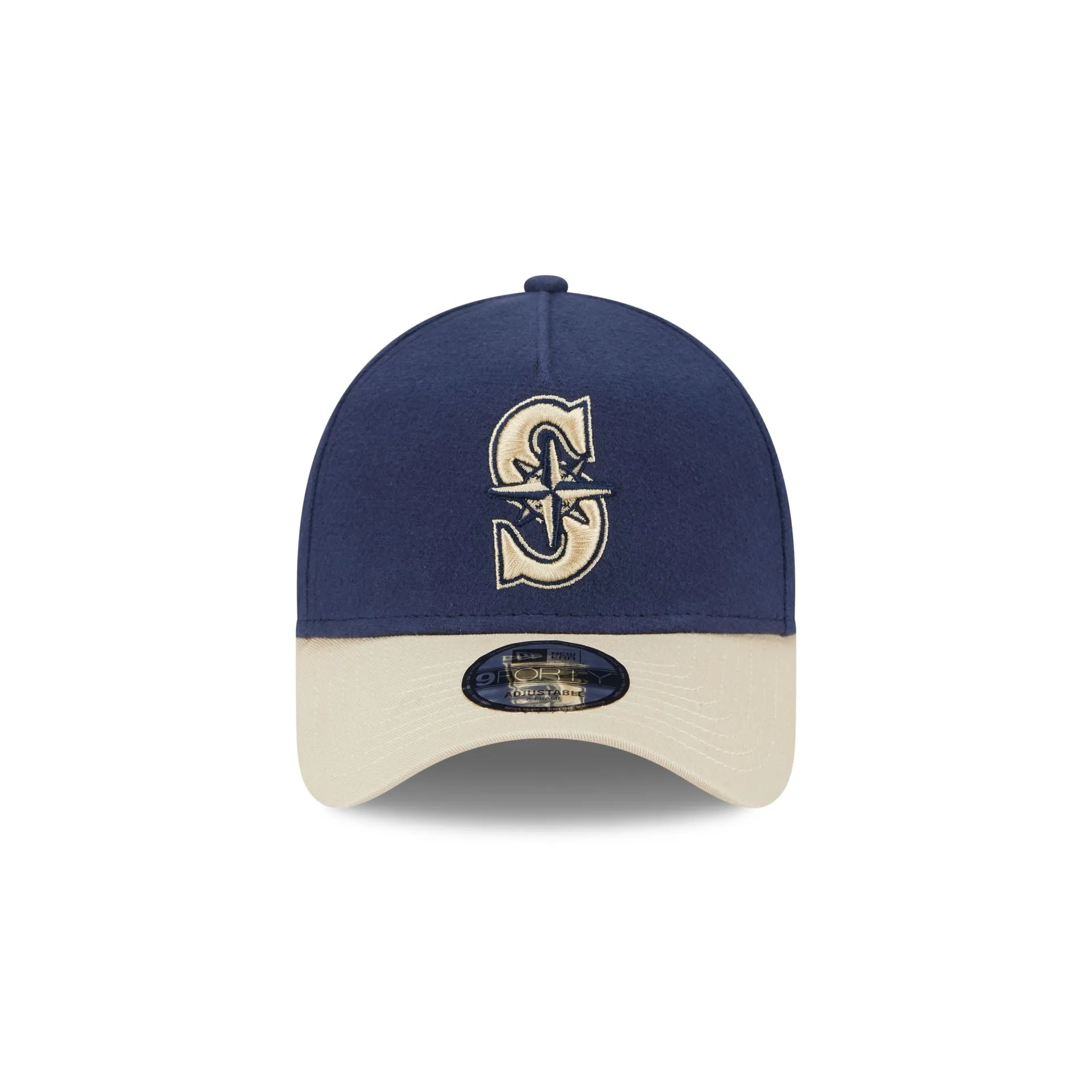 Seattle Mariners Moleskin Crown Navy 9FORTY A-Frame Snapback Hat sold by New Era product image thumbnail 2
