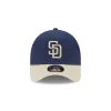 San Diego Padres Moleskin Crown Navy 9FORTY A-Frame Snapback Hat sold by New Era