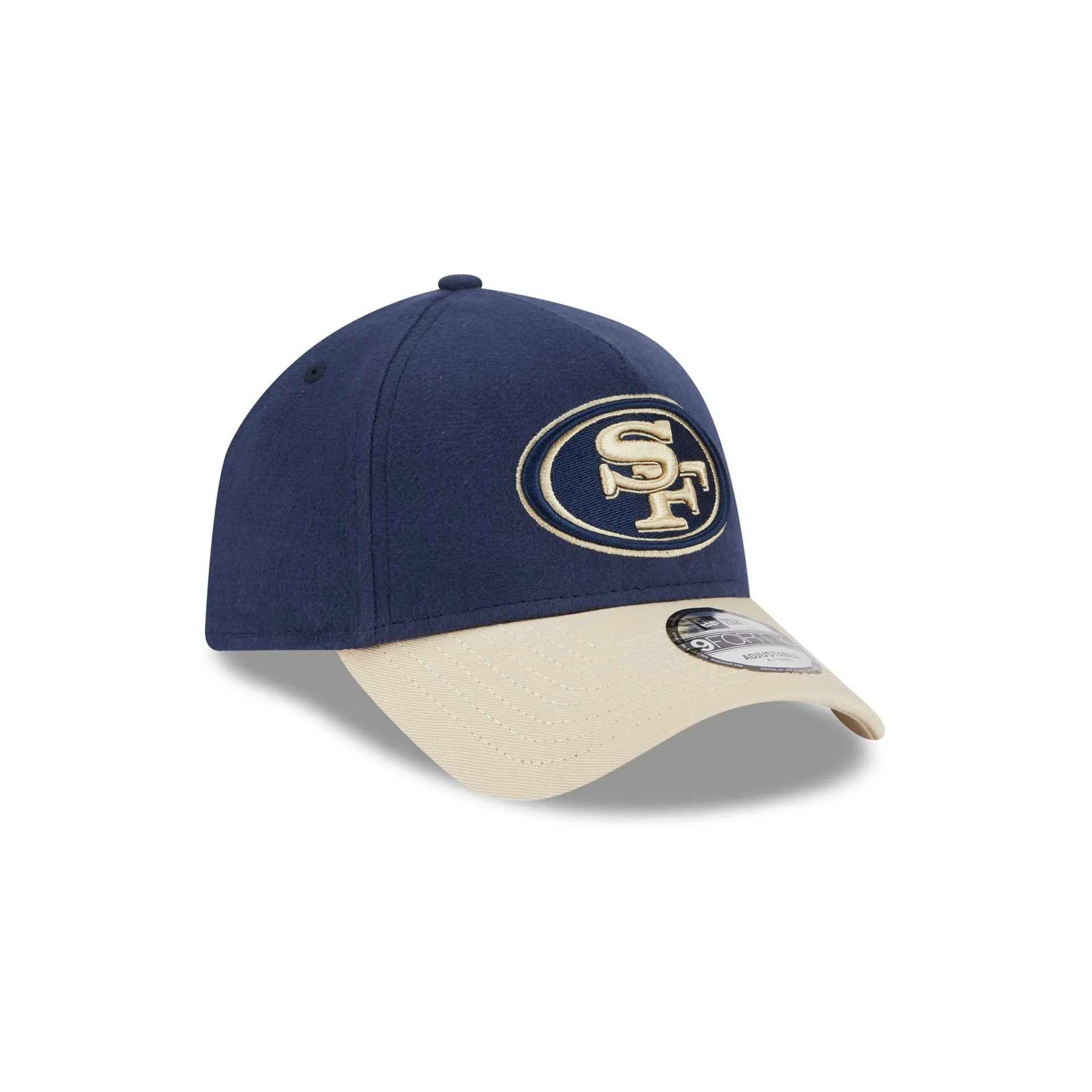 San Francisco 49ers Moleskin Crown Navy 9FORTY A-Frame Snapback Hat sold by New Era product image thumbnail 3