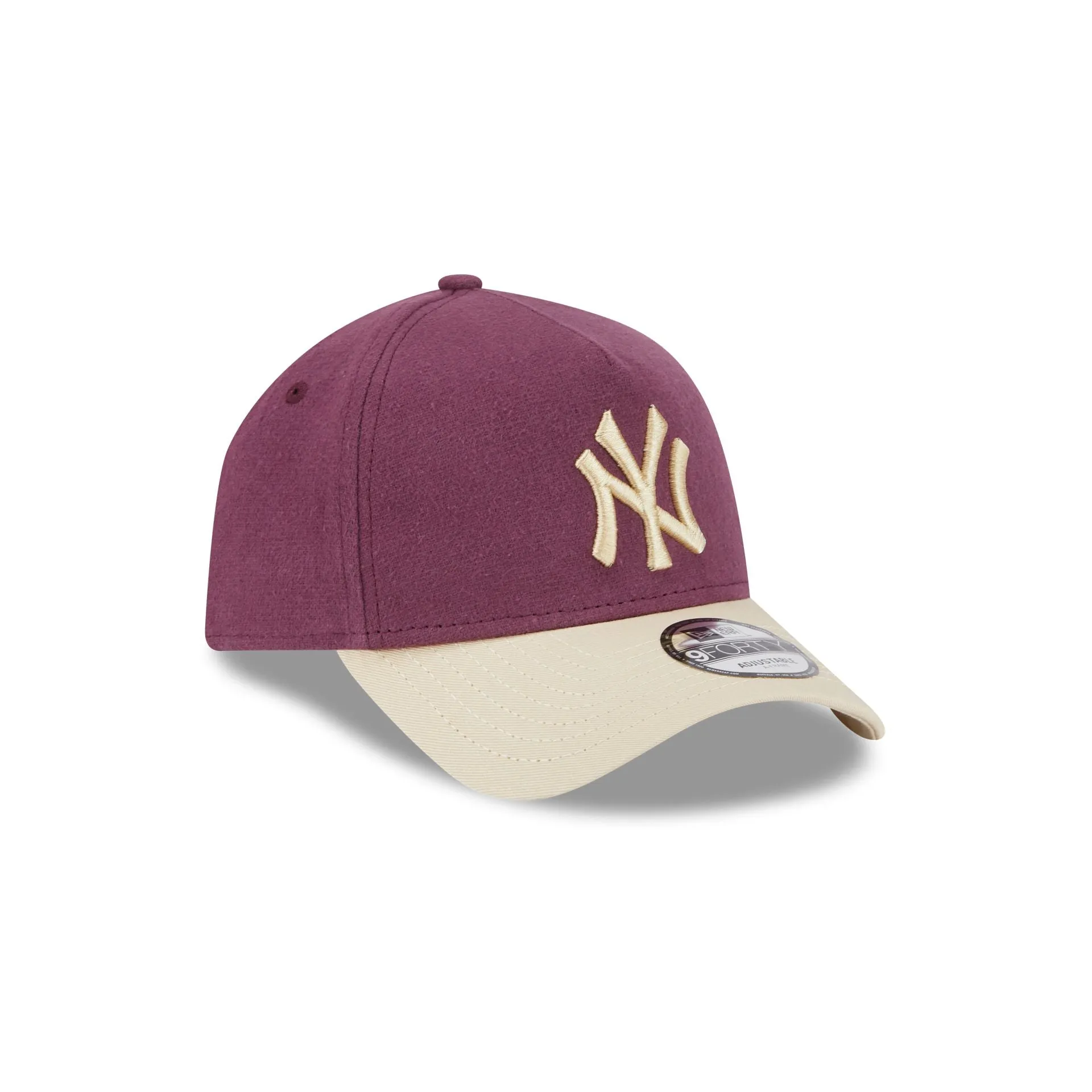 New York Yankees Moleskin Crown Maroon 9FORTY A-Frame Snapback Hat sold by New Era product image thumbnail 3
