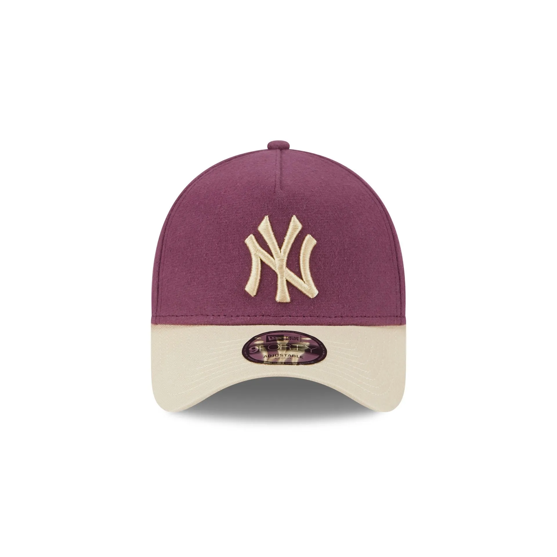 New York Yankees Moleskin Crown Maroon 9FORTY A-Frame Snapback Hat sold by New Era product image thumbnail 2