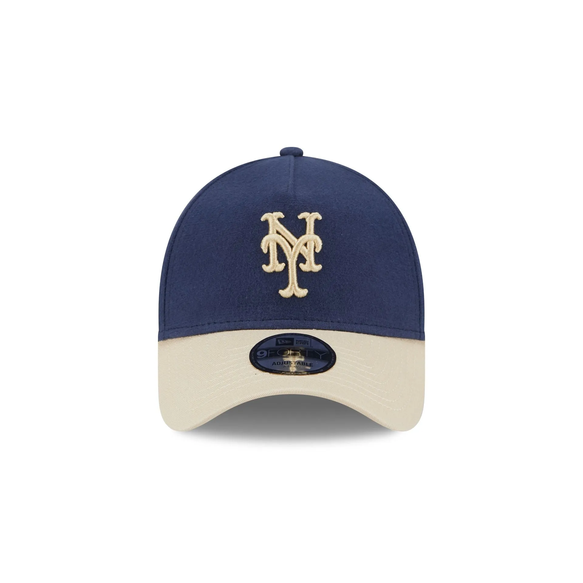 New York Mets Moleskin Crown Navy 9FORTY A-Frame Snapback Hat sold by New Era product image thumbnail 2
