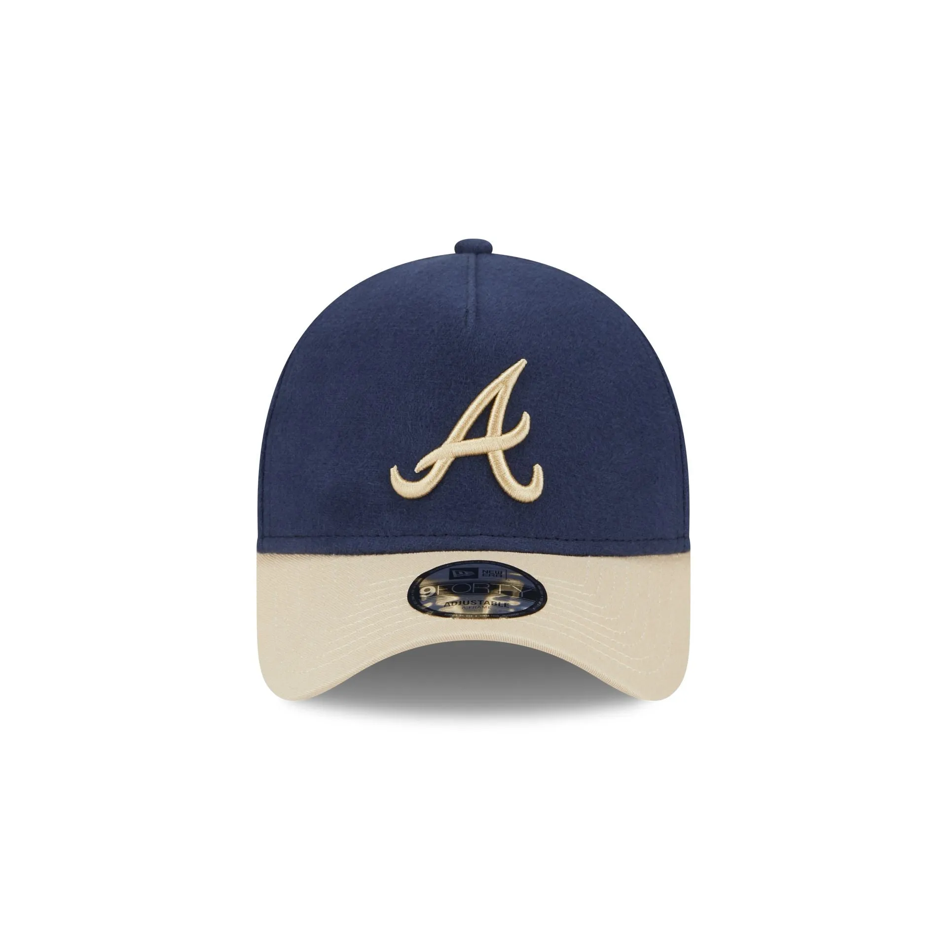 Atlanta Braves Moleskin Crown Navy 9FORTY A-Frame Snapback Hat sold by New Era product image thumbnail 2