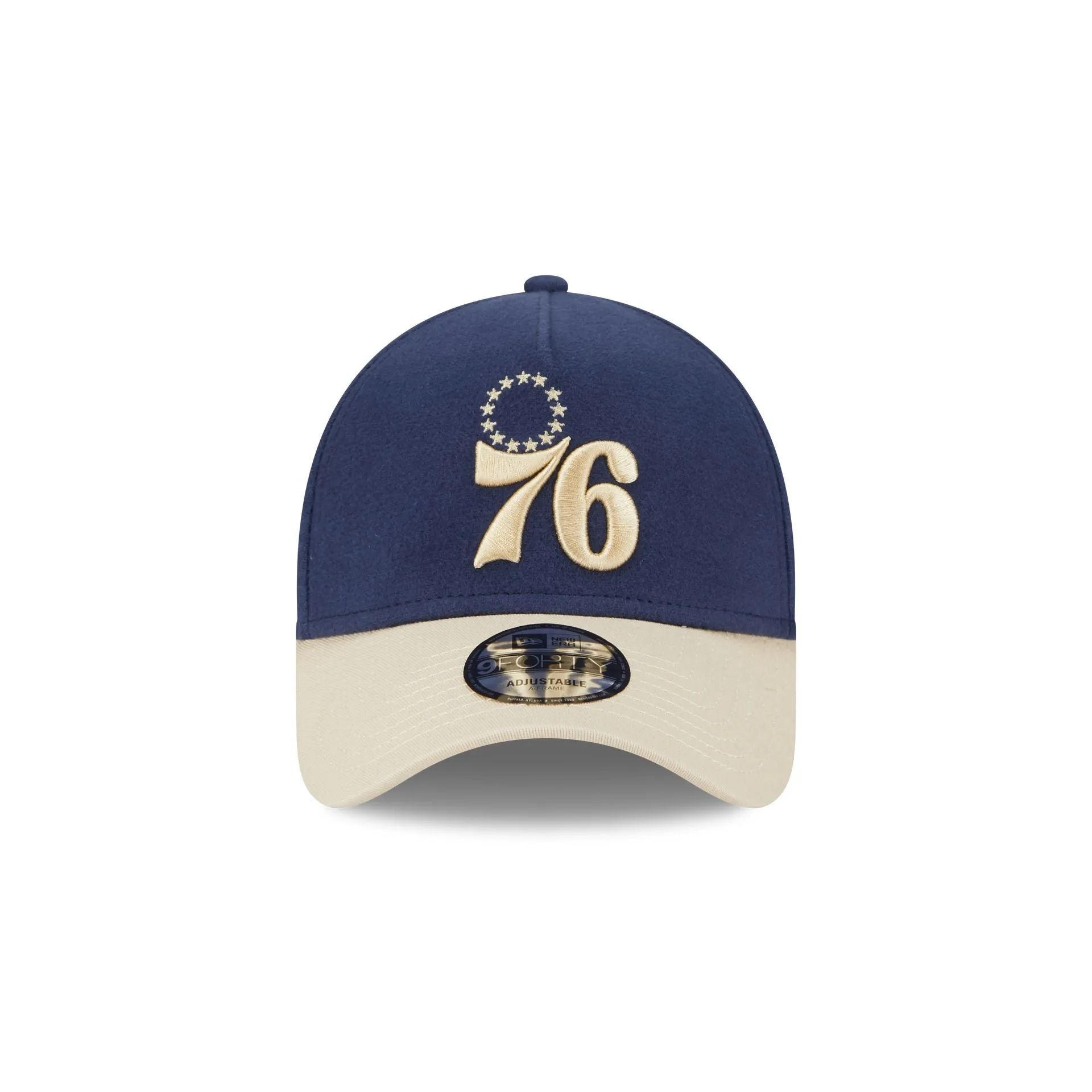 Philadelphia 76ers Moleskin Crown Navy 9FORTY A-Frame Snapback Hat sold by New Era product image thumbnail 2
