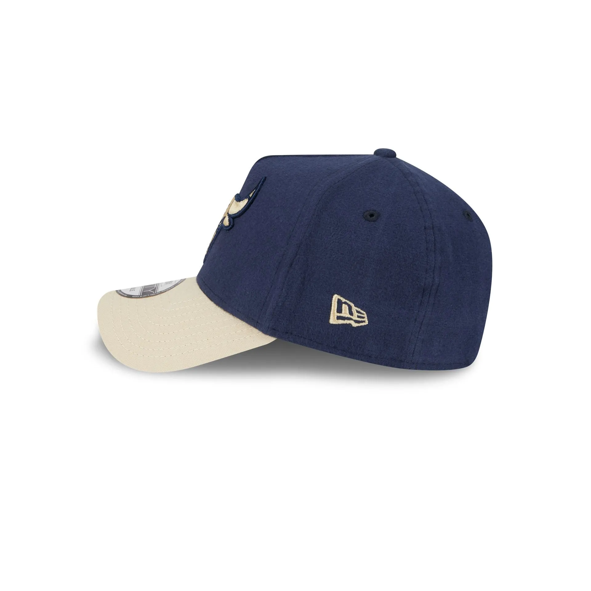 Chicago Bulls Moleskin Crown Navy 9FORTY A-Frame Snapback Hat sold by New Era product image thumbnail 4