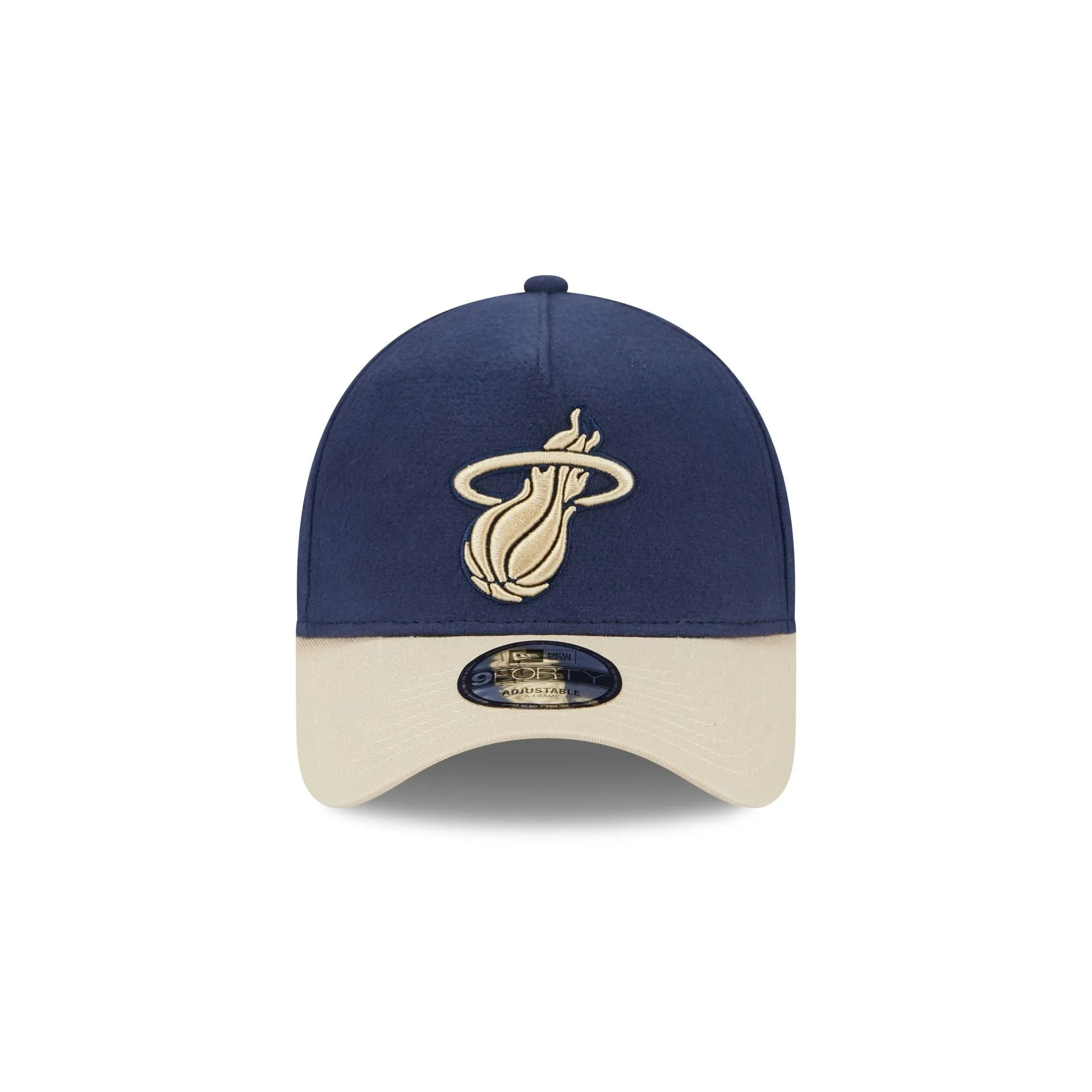 Miami Heat Moleskin Crown Navy 9FORTY A-Frame Snapback Hat sold by New Era product image thumbnail 2