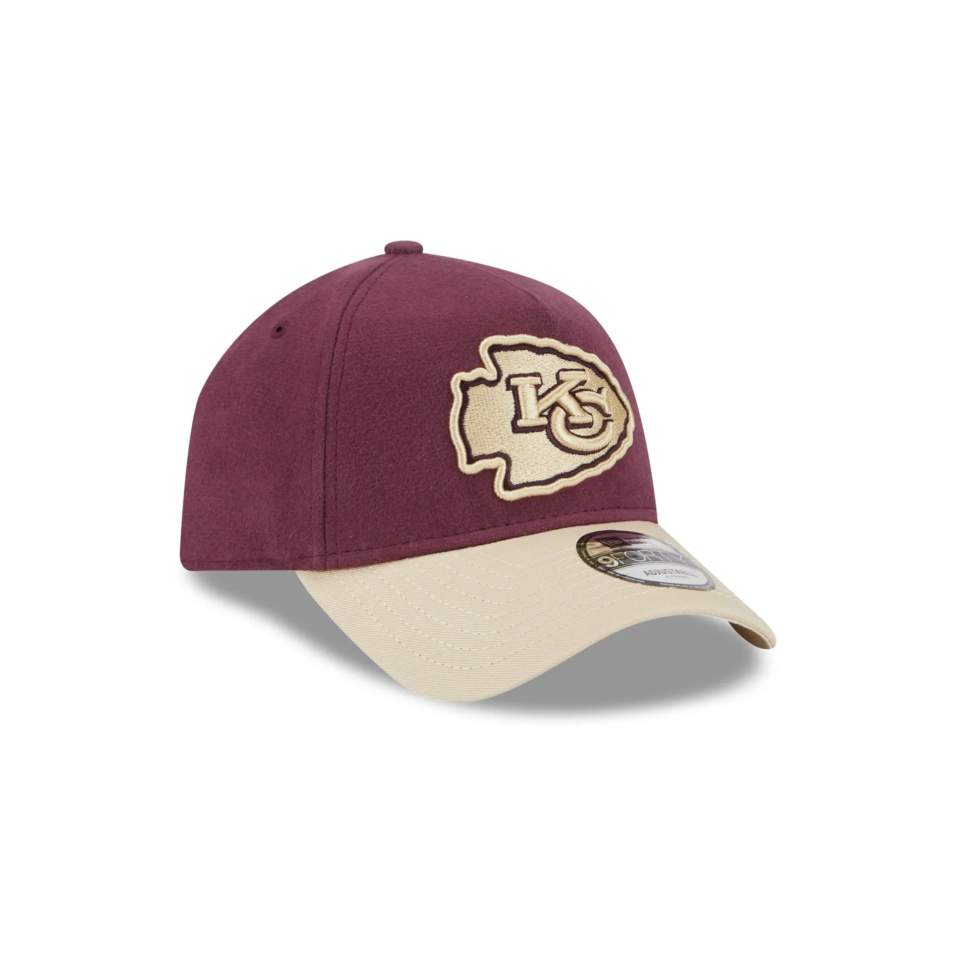Kansas City Chiefs Moleskin Crown Maroon 9FORTY A-Frame Snapback Hat sold by New Era product image thumbnail 3