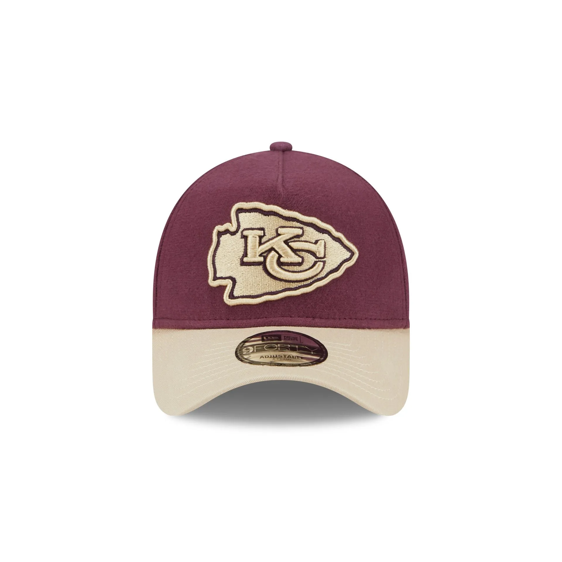 Kansas City Chiefs Moleskin Crown Maroon 9FORTY A-Frame Snapback Hat sold by New Era product image thumbnail 2