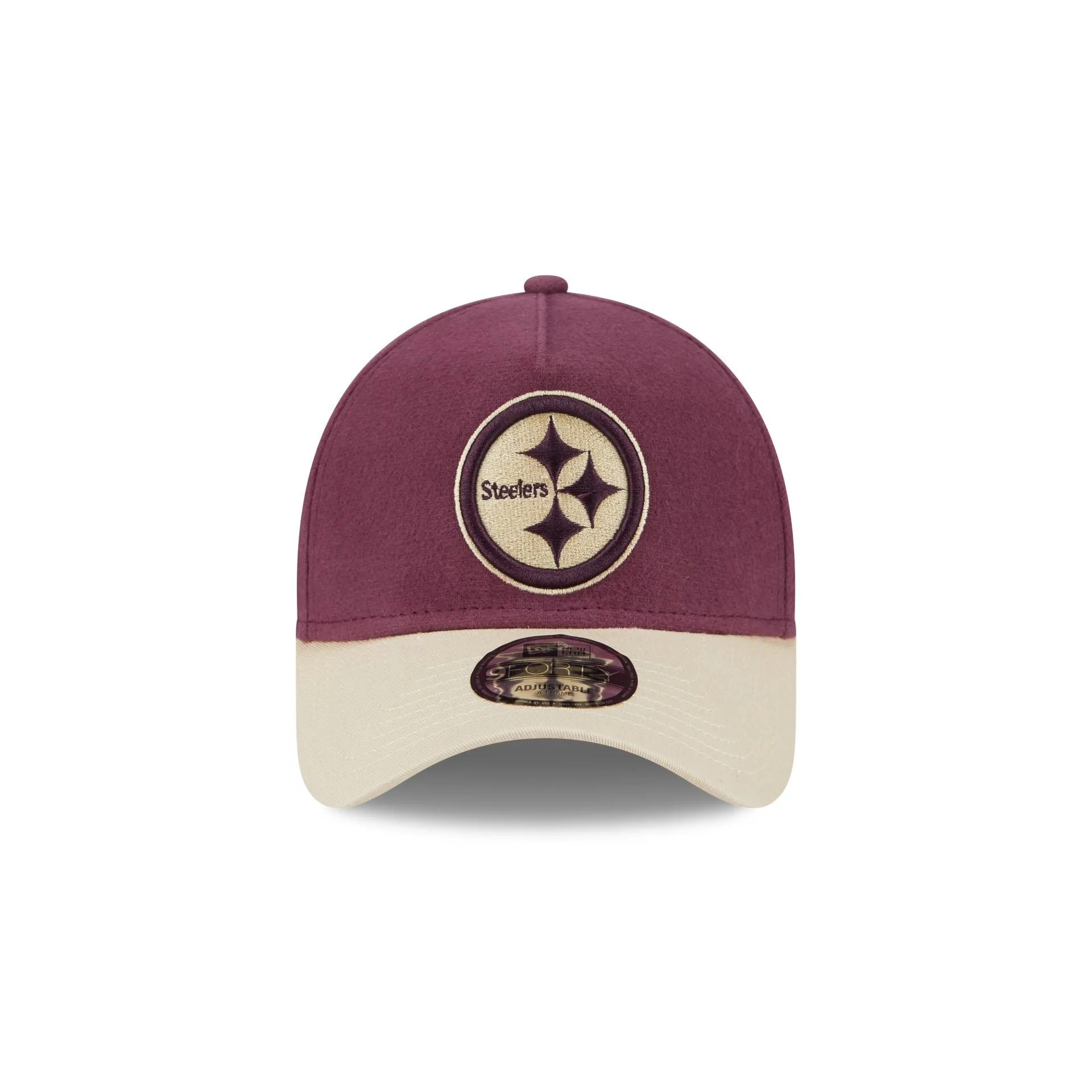 Pittsburgh Steelers Moleskin Crown Maroon 9FORTY A-Frame Snapback Hat sold by New Era product image thumbnail 2