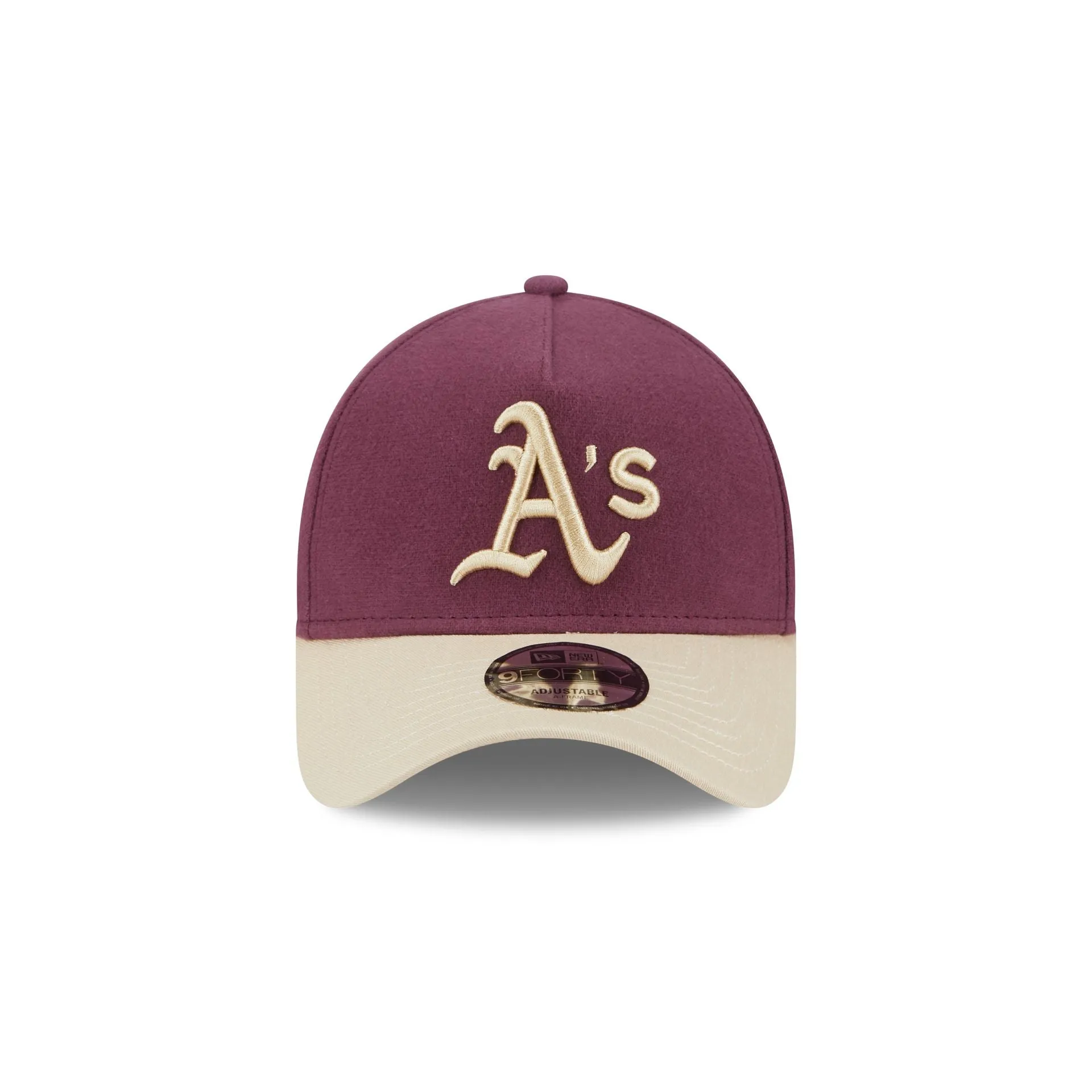 Oakland Athletics Moleskin Crown Maroon 9FORTY A-Frame Snapback Hat sold by New Era product image thumbnail 2