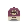 Los Angeles Lakers Moleskin Crown Maroon 9FORTY A-Frame Snapback Hat sold by New Era