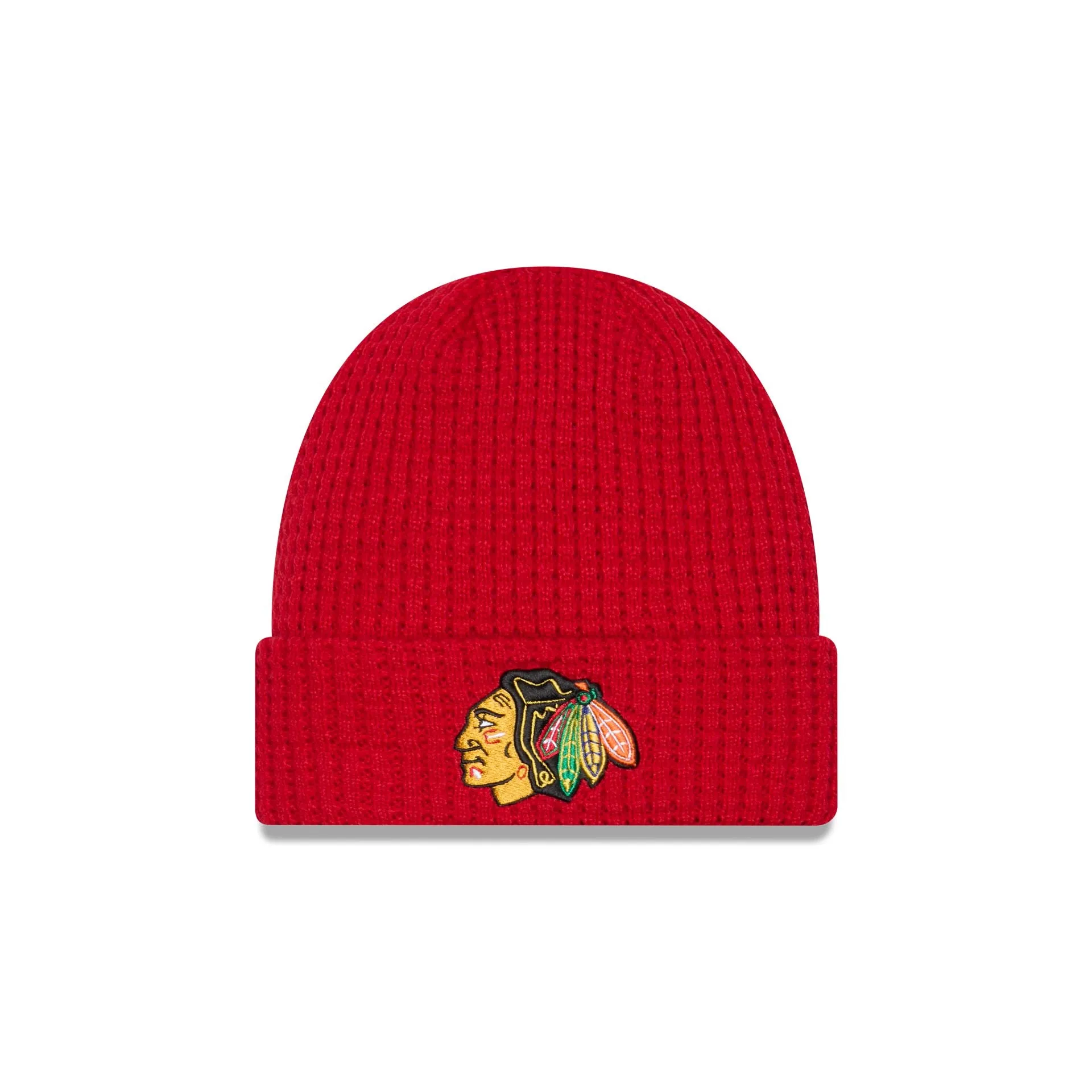 Chicago Blackhawks Waffle Knit Beanie sold by New Era