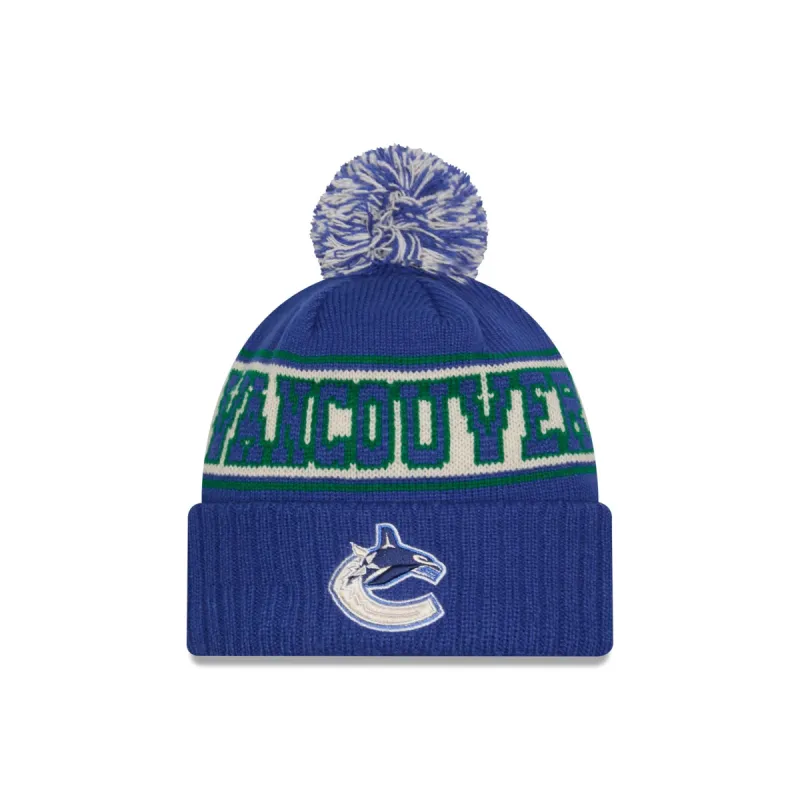 Vancouver Canucks Retro Pom Knit Hat sold by New Era