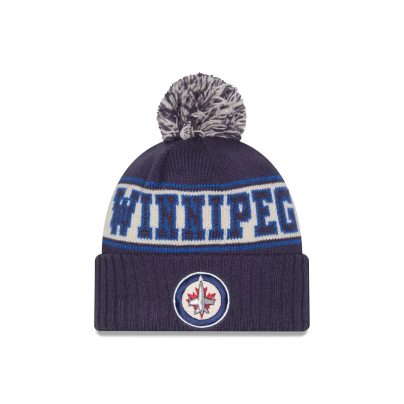 Winnipeg Jets Retro Pom Knit Hat sold by New Era