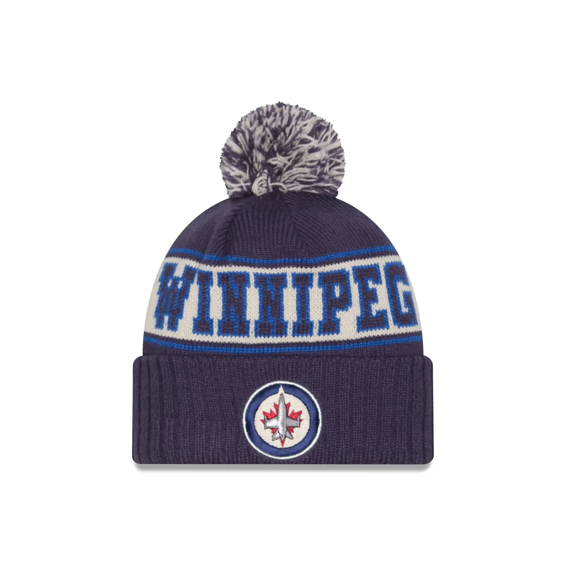 Winnipeg Jets Retro Pom Knit Hat sold by New Era
