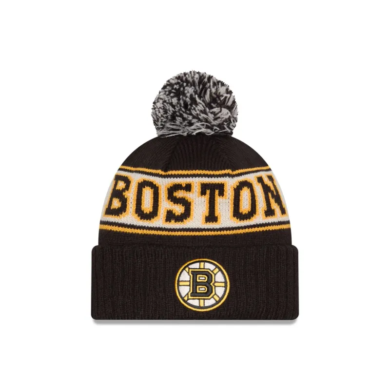 Boston Bruins Retro Pom Knit Hat sold by New Era