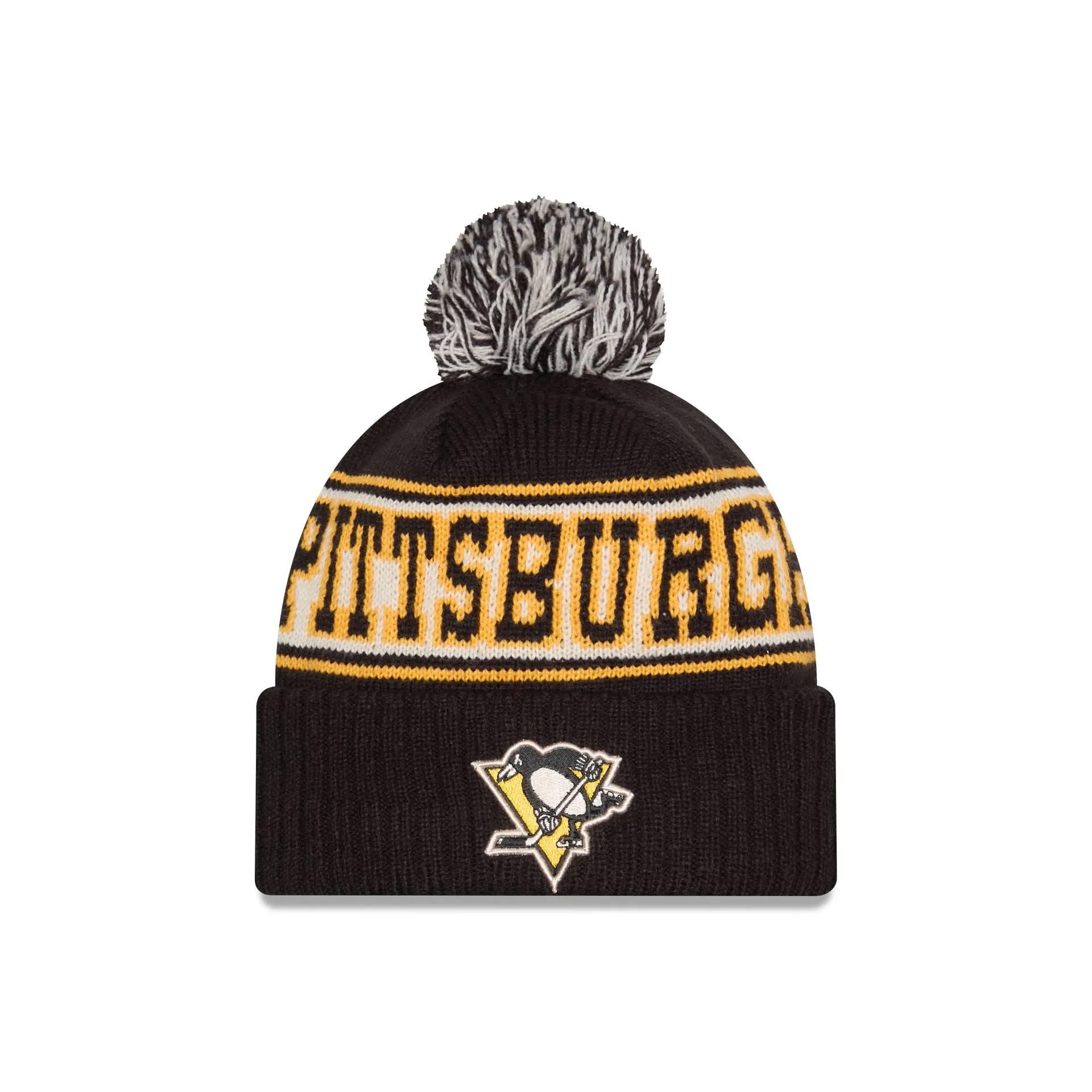 Pittsburgh Penguins Retro Pom Knit Hat sold by New Era