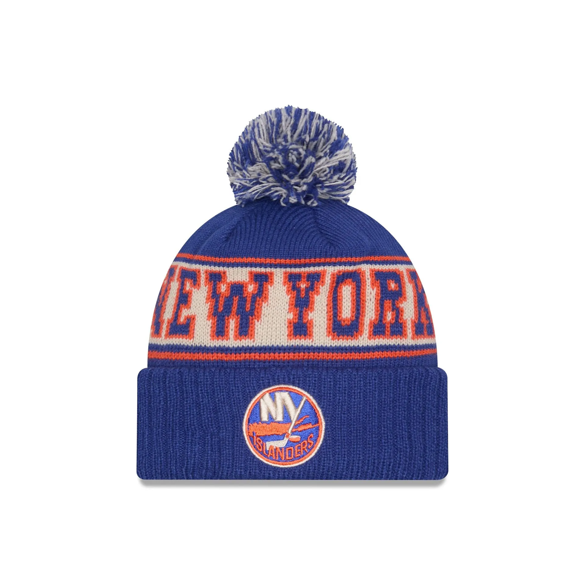 New York Islanders Retro Pom Knit Hat sold by New Era