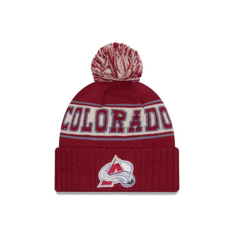Colorado Avalanche Retro Pom Knit Hat sold by New Era