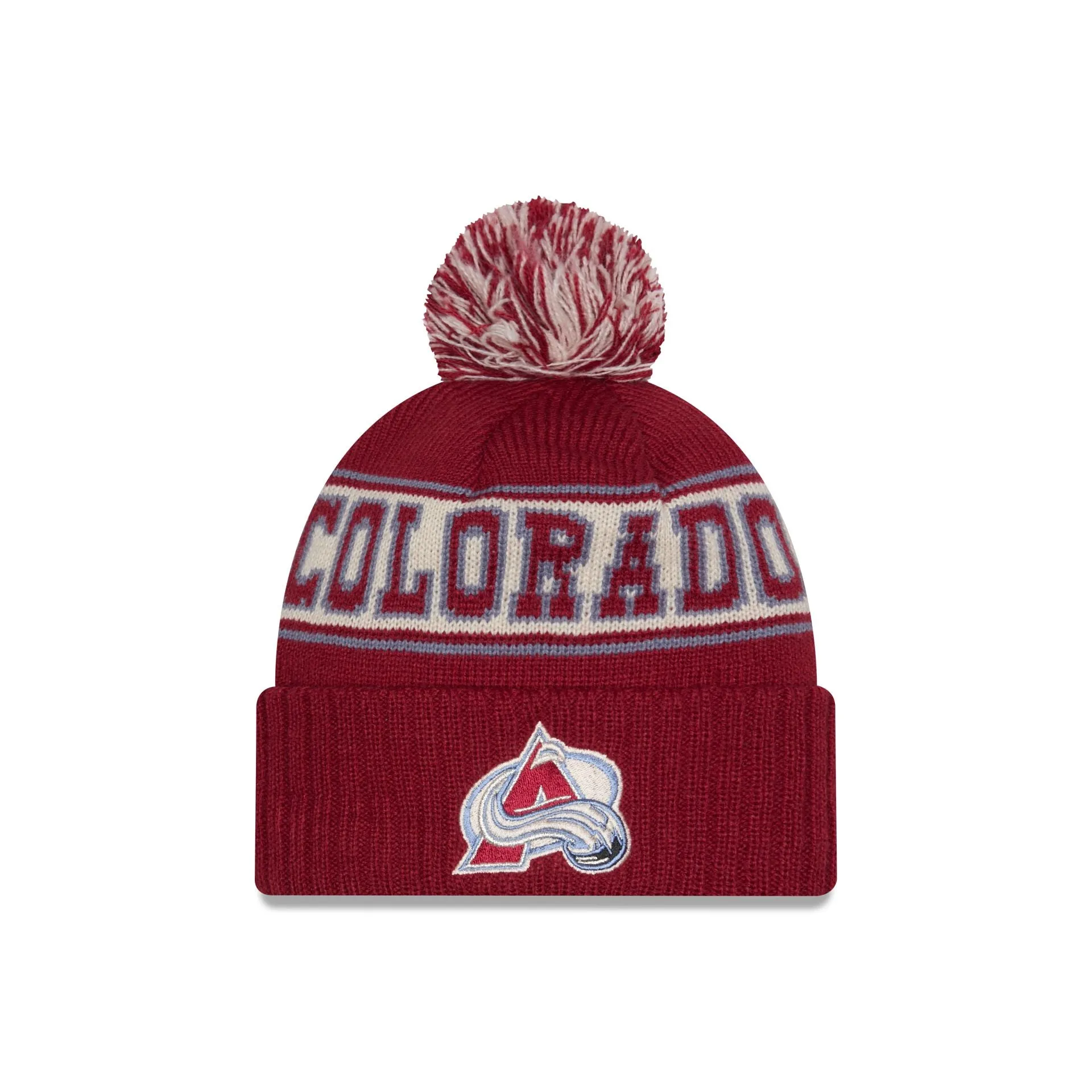Colorado Avalanche Retro Pom Knit Hat sold by New Era