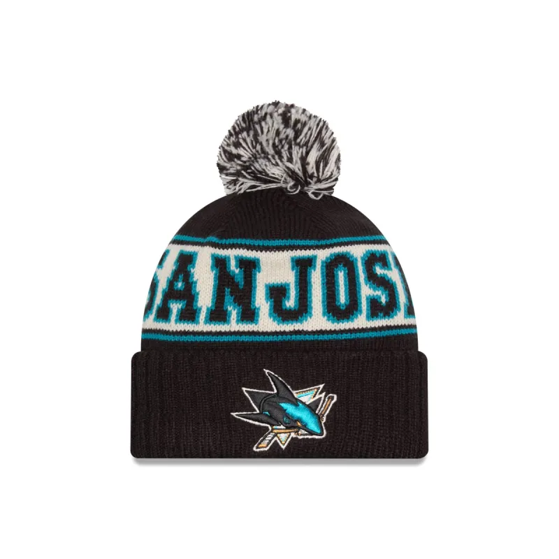 San Jose Sharks Retro Pom Knit Hat sold by New Era